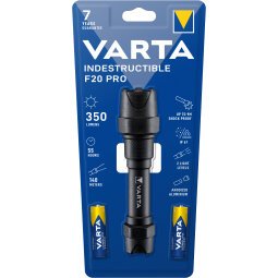 Varta Indestructible F20 Pro Negro Linterna de mano LED