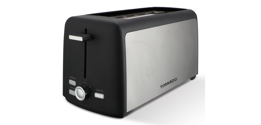 TORNADO TTA-7402-GS toaster 7 4 part(s) 1400 W Black, Silver