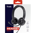 Trust Ayda Auriculares Alámbrico Diadema Llamadas/Música Negro