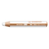 Woody 3in1 crayon de couleur multi-surfaces mine extra-large (10 mm) - Blanc titane