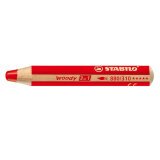 Woody 3in1 crayon de couleur multi-surfaces mine extra-large (10 mm) - Vermillon