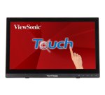 Viewsonic TD1630-3 écran plat de PC 39,6 cm (15.6") 1366 x 768 pixels HD LCD Écran tactile Multi-utilisateur Noir