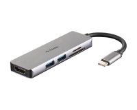 D-Link DUB-M530 Alámbrico USB 3.2 Gen 1 (3.1 Gen 1) Type-C Aluminio