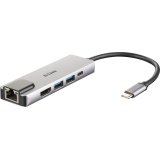 D-Link DUB-M520 station d'accueil Avec fil Thunderbolt 3 Aluminium
