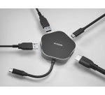 D-Link DUB-M420 station d'accueil Avec fil Thunderbolt 3 Aluminium, Noir