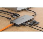 D-Link DUB-M810 base para portátil y replicador de puertos Alámbrico USB 3.2 Gen 1 (3.1 Gen 1) Type-C Aluminio