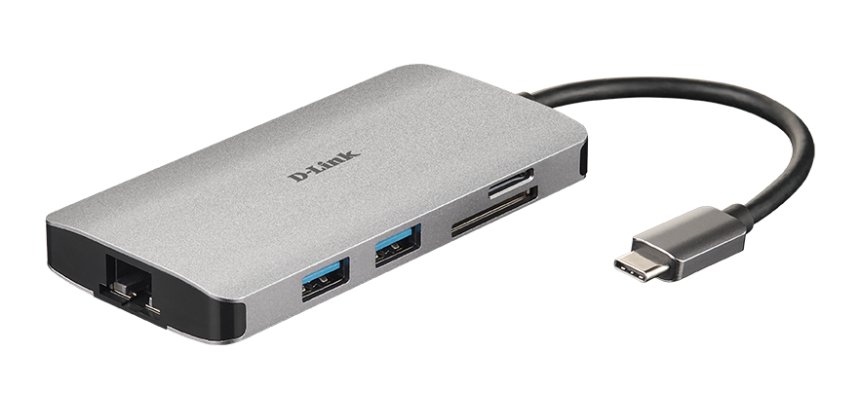 D-Link DUB-M810 base para portátil y replicador de puertos Alámbrico USB 3.2 Gen 1 (3.1 Gen 1) Type-C Aluminio