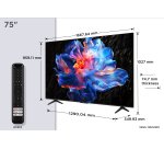 TCL TV LED 4K 189 cm 75P6K 4K HDR avec Google TV 2025