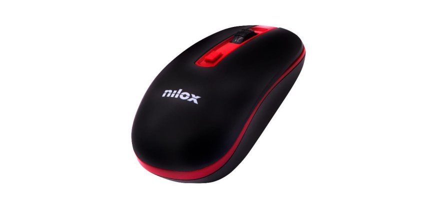 Nilox MOUSE WIRELESS BLACK/RED 1600 DPI