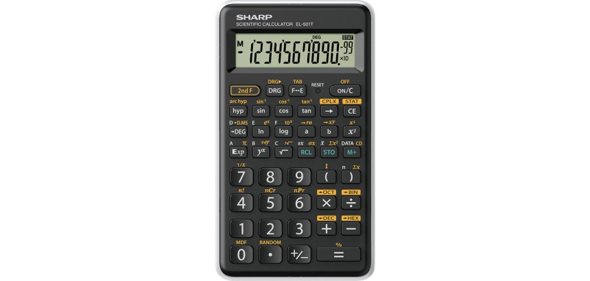 Sharp EL-501T calculator Pocket Scientific Black, White