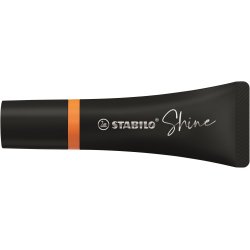 Surligneur stabilo shine forme de tube pointe          biseautee largeur trace 2/5mm coloris orange