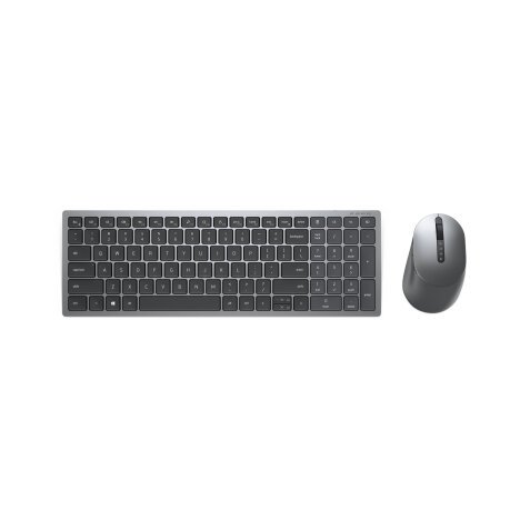 DELL KM7120W clavier Souris incluse Bureau RF sans fil + Bluetooth AZERTY Belge Gris, Titane