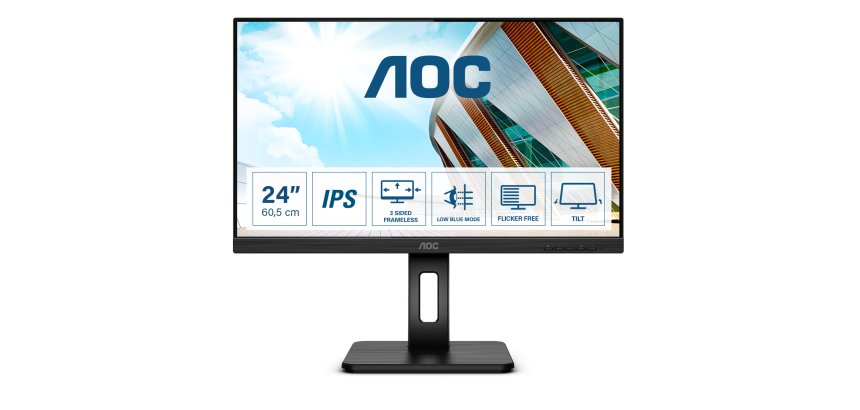 AOC P2 24P2Q écran plat de PC 60,5 cm (23.8") 1920 x 1080 pixels Full HD LED Noir
