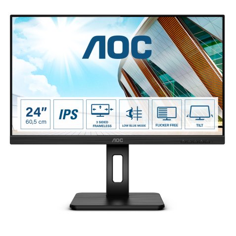 Monitor AOC P2 24P2Q LED display 60,5 cm (23.8") 1920 x 1080 Pixeles Full HD Negro