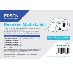 Epson Premium Matte Label - Die-Cut Roll: 105mm x 210mm, 282 labels