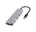Conceptronic DONN02G base para portátil y replicador de puertos USB 3.2 Gen 1 (3.1 Gen 1) Type-C Aluminio