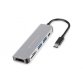 Conceptronic DONN02G base para portátil y replicador de puertos USB 3.2 Gen 1 (3.1 Gen 1) Type-C Aluminio