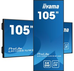 iiyama LH10551UWS-B1AG Écran d'affichage dynamique Écran plat de signalisation numérique 2,67 m (105") LED 500 cd/m² UltraWide 5K HD Noir 24/7