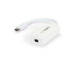 StarTech.com USB-C to Mini DisplayPort Adapter - 4K 60Hz - White - USB 3.1 Type-C to Mini DP Adapter - Upgraded Version is CDP2MDPEC