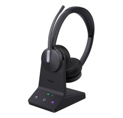 Yealink WH64 Dual Teams Auricolare Wireless A Padiglione Ufficio USB tipo-C Bluetooth Nero