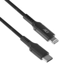ACT USB 2.0 Laad- en datakabel C male - Lightning male 1 meter, nylon, MFI gecertificeerd