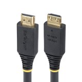 StarTech.com Câble HDMI Haut Débit de 6m avec Connecteur à Pince, 4K 60Hz/1440p 144Hz, HDR10/HDCP 2.2/ARC, 18Gbps, UHD HDMI 2.0, Cordon pour TV/Moniteur/Écran, Gaine TPE
