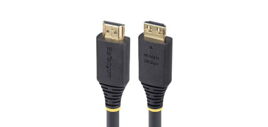 StarTech.com 6,1m High Speed HDMI Kabel met Grip Connectors, 4K 60Hz/1440p 144Hz, HDR10/HDCP 2.2/ARC, 18Gbps, UHD HDMI Kabel voor TV/Monitor/Display, TPE Mantel
