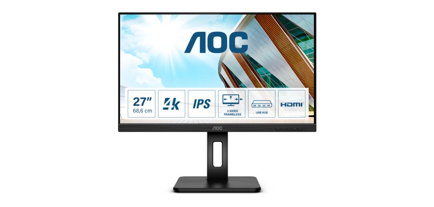 AOC P2 U27P2 Monitor PC 68,6 cm (27") 3840 x 2160 Pixel 4K Ultra HD LED Nero