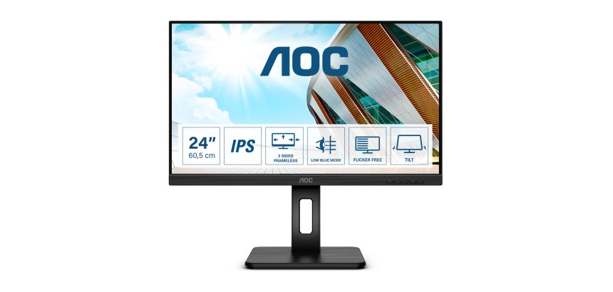 AOC P2 Q24P2Q écran plat de PC 60,5 cm (23.8") 2560 x 1440 pixels Quad HD LED Noir