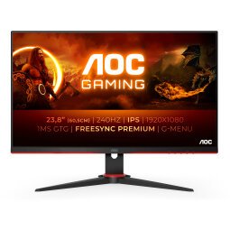 AOC G2 24G2ZE/BK LED display 60,5 cm (23.8") 1920 x 1080 pixels Full HD Noir, Rouge