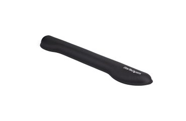 StarTech.com Foam Keyboard Wrist Rest for Ergonomic Typing Support - Padded Non-Slip Keyboard Cushion - Laptop or Desktop Computer Keyboard Wrist, Hand & Arm Rest - Soft Black Nylon Rest Pad