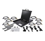 StarTech.com Console KVM à Montage Rack 8 Ports avec Câbles de 1,8m - Switch KVM Intégré avec Écran LCD 19" - Tiroir KVM LCD 1U Complet - KVM OSD - Durable 50,000 MTBF - Support USB + VGA - Clavier QWERTY