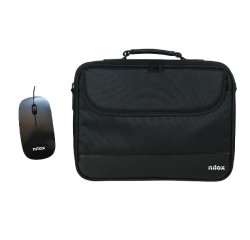 Pack Maletín para portátil 15,6" / 40,6 cm Nilox + Ratón USB