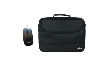 Pack Maletín para portátil 15,6" / 40,6 cm Nilox + Ratón USB