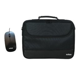 Pack Maletín para portátil 15,6" / 40,6 cm Nilox + Ratón USB