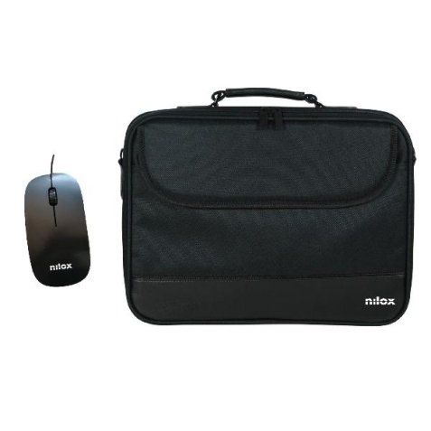 Pack Maletín para portátil 15,6" / 40,6 cm Nilox + Ratón USB