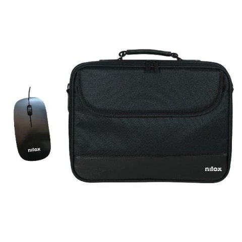 Pack Maletín para portátil 15,6" / 40,6 cm Nilox + Ratón USB
