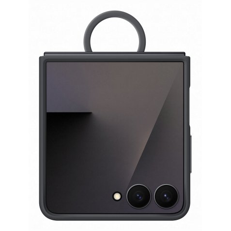Samsung Galaxy Z Flip7 Ring Case (Silicone) Black