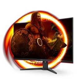 AOC G2 C32G2ZE/BK pantalla para PC 80 cm (31.5") 1920 x 1080 Pixeles Full HD LED Negro, Rojo