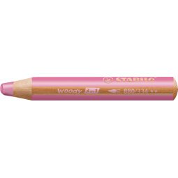 Woody 3in1 crayon de couleur multi-surfaces mine extra-large (10 mm) - Rose