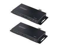StarTech.com Kit Extender HDMI Fibre Optique - 4K60Hz jusqu'à 1km (Monomode) ou 300m (Multimode) Fibre optique LC, HDR, HDCP, Audio 3.5mm/RS232/Extender IR - Prolongateur/Extension HDMI - Kit Émetteur et Récepteur