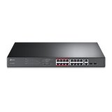 TP-Link TL-SL1218MP commutateur réseau Non-géré Fast Ethernet (10/100) Connexion Ethernet, supportant l'alimentation via ce port (PoE) Noir