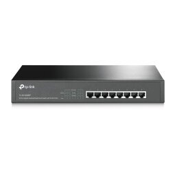 TP-Link TL-SG1008MP Non-géré Gigabit Ethernet (10/100/1000) Connexion Ethernet, supportant l'alimentation via ce port (PoE) 1U Noir