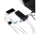 TP-Link UH720 hub & concentrateur USB 3.2 Gen 1 (3.1 Gen 1) Micro-B 5000 Mbit/s Noir