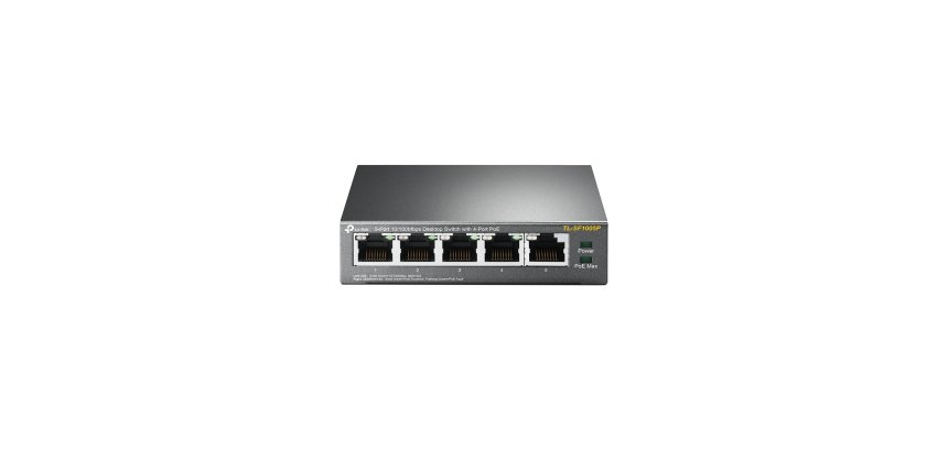 TP-Link TL-SF1005P commutateur réseau Non-géré Fast Ethernet (10/100) Connexion Ethernet, supportant l'alimentation via ce port (PoE) Noir