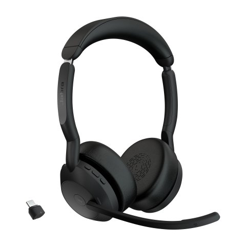 Jabra Evolve2 55 Auriculares Inalámbrico Diadema Oficina/Centro de llamadas USB Tipo C Bluetooth Base de carga