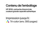 HP 301XL - à rendement élevé - couleur (cyan, magenta, jaune) - original - cartouche d'encre