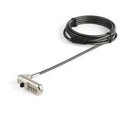 StarTech.com Cable de 2m de Seguridad para Ordenador Portátil - con Candado - para Ranura Nano - de Combinación