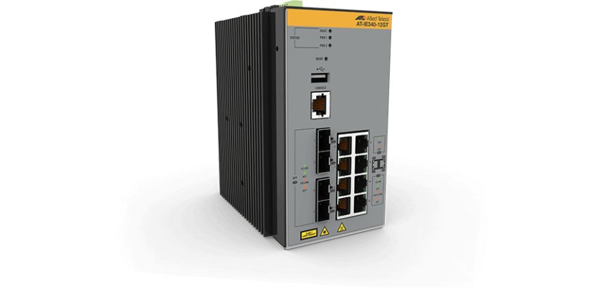 Allied Telesis AT-IE340-12GT-80 Géré L3 Gigabit Ethernet (10/100/1000) Gris