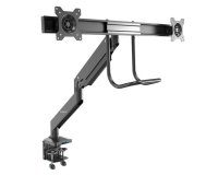 StarTech.com Double bras pour écran - 2 ports USB 3.0 - Support bureau pour 2 moniteurs - Réglage hauteurs synchronisé